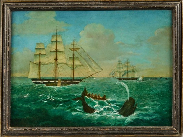 Folk Art Whaling Painting